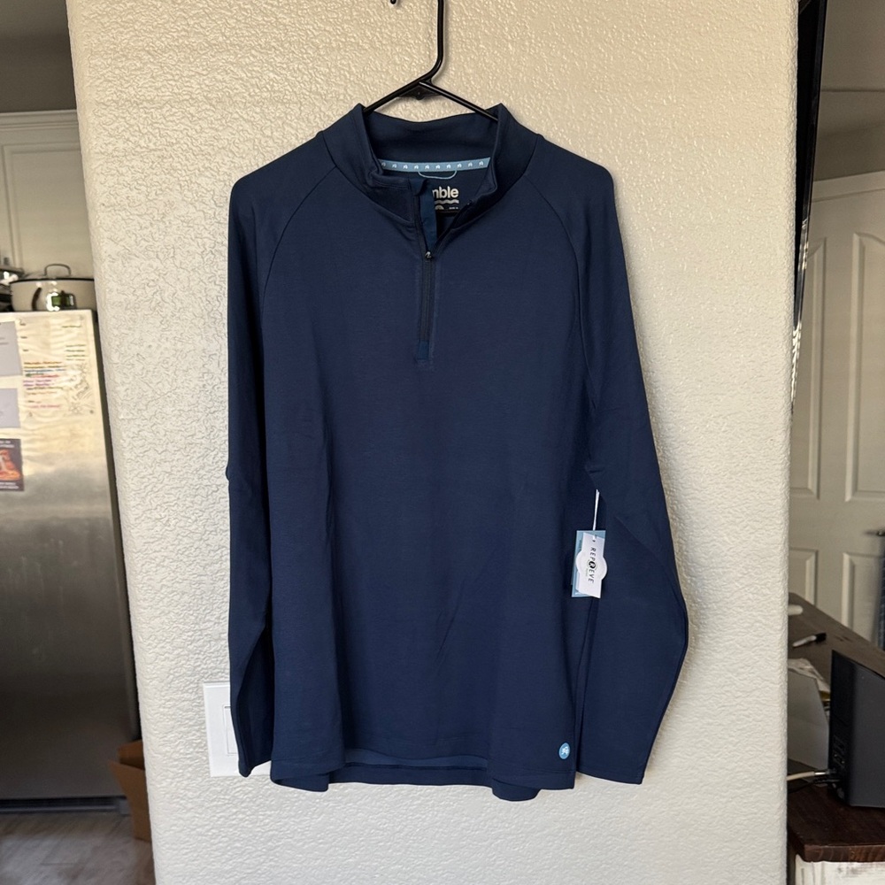 Amble Asilomar Quarter Zip - Size Large - Navy - Brand New